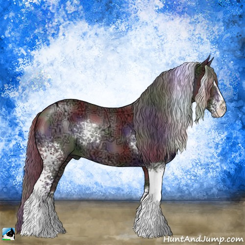Horse Color:Nacre White Spotted Chocolate Black Chinchilla Ice Sabino Rabicano 