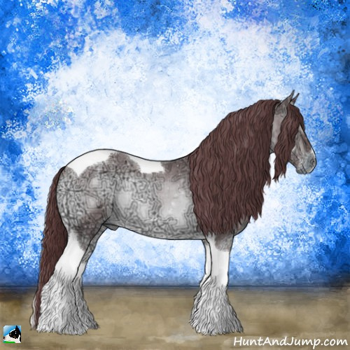 Horse Color:Chocolate Brown Chinchilla Ice Onyx Tobiano Rabicano 