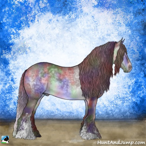 Horse Color:Nacre Chocolate Brown Chinchilla Sabino 