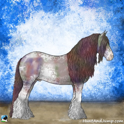 Horse Color:Nacre White Spotted Chocolate Black Chinchilla Ice Rabicano 