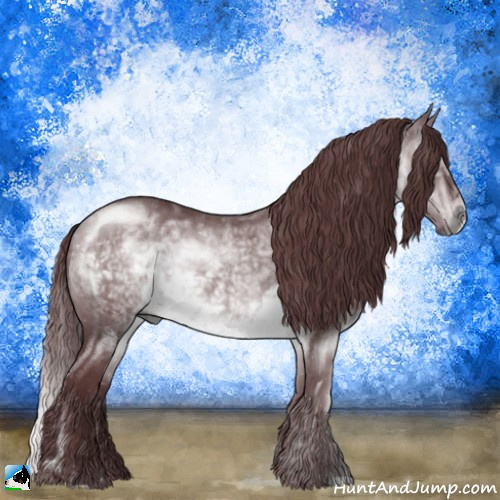 Horse Color:Chocolate Brown Chinchilla Rabicano 
