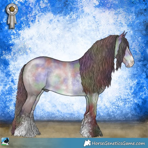 Horse Color:Nacre Chocolate Brown Chinchilla Sabino Rabicano 