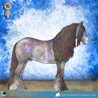 Horse Color:Nacre Chocolate Brown Chinchilla Sabino Rabicano
