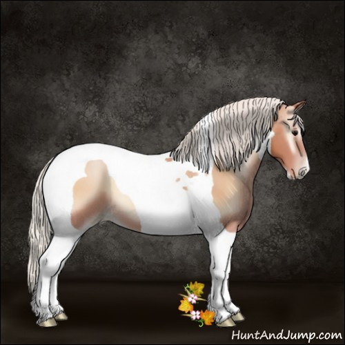 Horse Color:Silver Blue Onyx Pearl Tobiano 