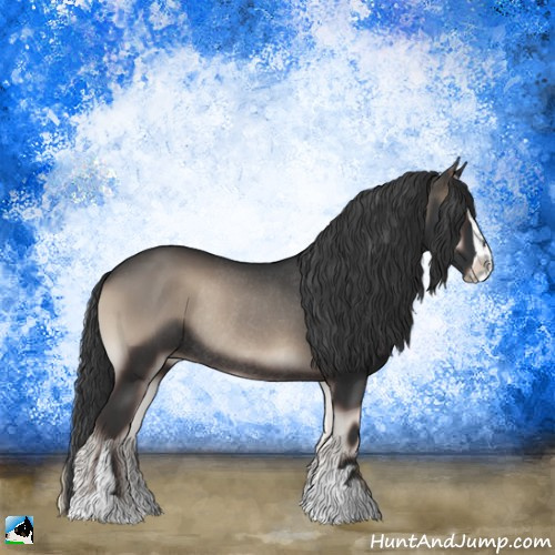 Horse Color:Blue Onyx Sabino Rabicano 