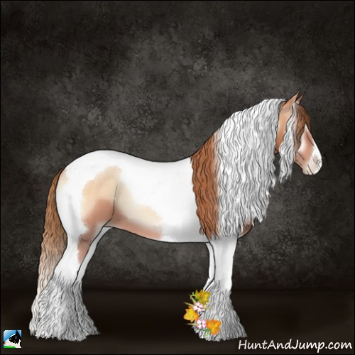 Horse Color:Bay Pearl Onyx Tobiano 