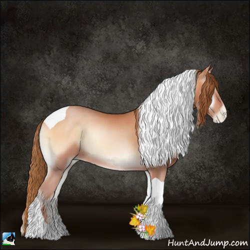 Horse Color:Bay Pearl Onyx Sabino Tobiano 
