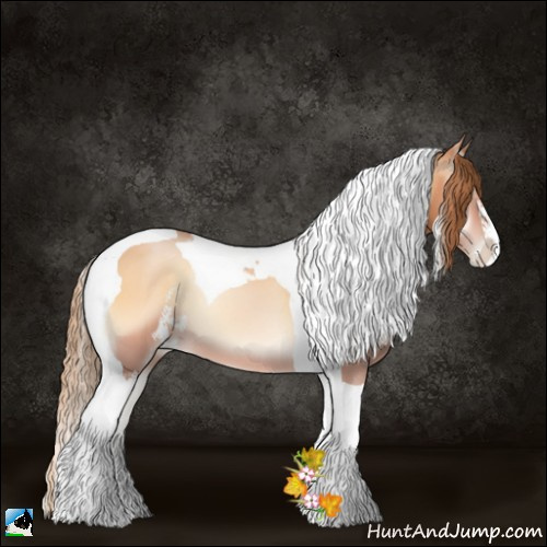 Horse Color:Bay Pearl Onyx Sabino Tobiano 