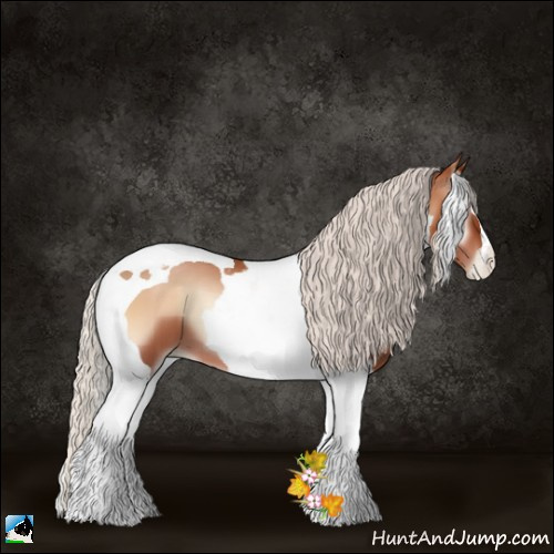 Horse Color:Silver Bay Pearl Onyx Tobiano 