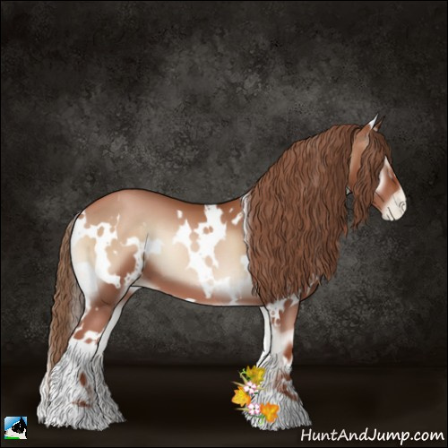 Horse Color:White Spotted Blue Onyx Pearl Sabino 