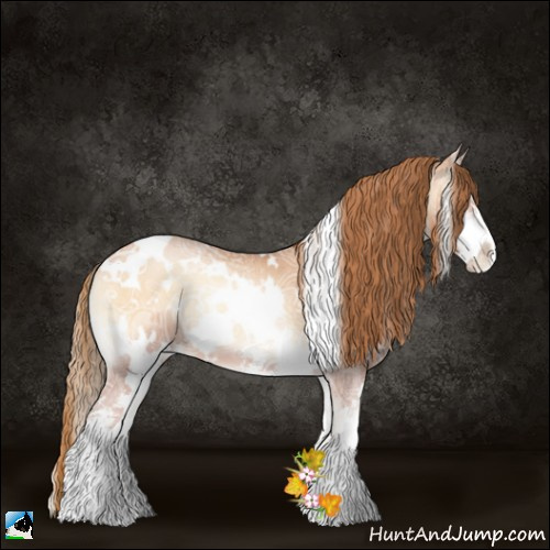 Horse Color:White Spotted Bay Ice Pearl Onyx Sabino 