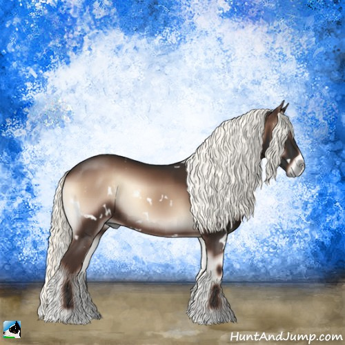 Horse Color:White Spotted Liver Red Onyx Mushroom Rabicano 