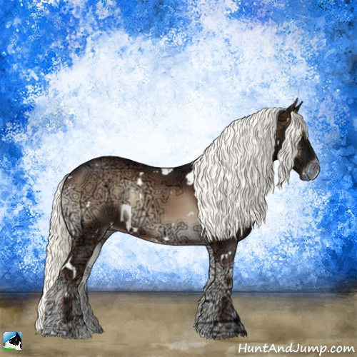 Horse Color:White Spotted Liver Red Onyx Ice Mushroom 