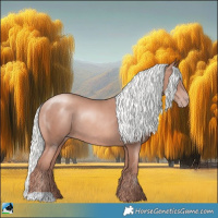 Horse Color:Gold Champagne Mushroom Rabicano 