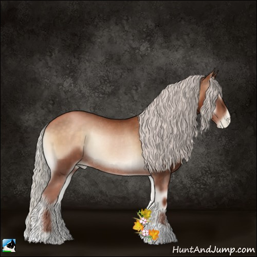 Horse Color:Silver Brown Pearl Onyx Rabicano 