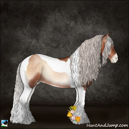 Horse Color:Silver Brown Pearl Onyx Tobiano Rabicano 