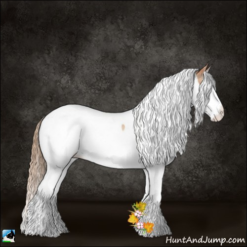 Horse Color:Blue Onyx Pearl Splash Tobiano Rabicano 