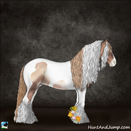 Horse Color:Liver Red Onyx Pearl Tobiano Rabicano 