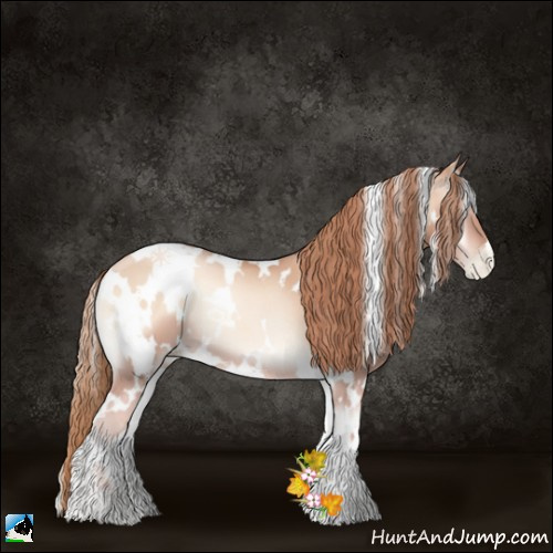 Horse Color:White Spotted Gold Champagne Pearl Onyx 