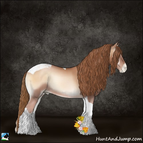 Horse Color:Red Onyx Pearl Tobiano Rabicano 