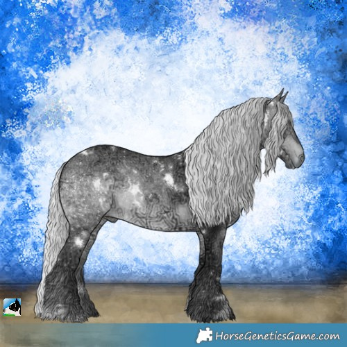 Horse Color:White Spotted Silver Brown Chinchilla Ice Rabicano 