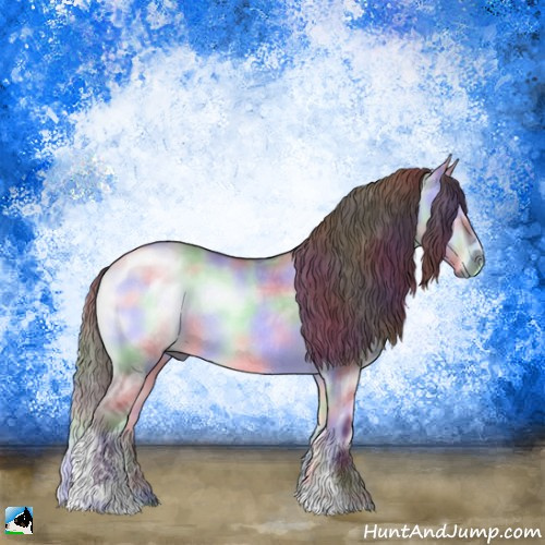 Horse Color:Nacre Chocolate Brown Chinchilla Onyx Sabino Rabicano 