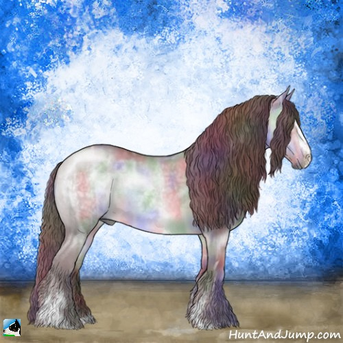 Horse Color:Nacre Chocolate Brown Chinchilla Ice Dun Sabino Rabicano 