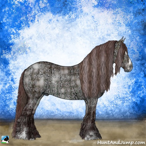 Horse Color:Plaid  Chocolate Brown Chinchilla Ice Dun Sabino Rabicano 