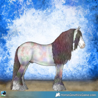 Horse Color:Nacre Chocolate Bay Chinchilla Dun Sabino Rabicano