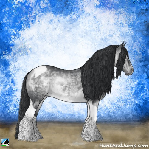 Horse Color:Brown Chinchilla Tobiano 