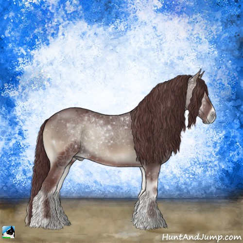 Horse Color:Chocolate Blue Onyx Sabino Rabicano 