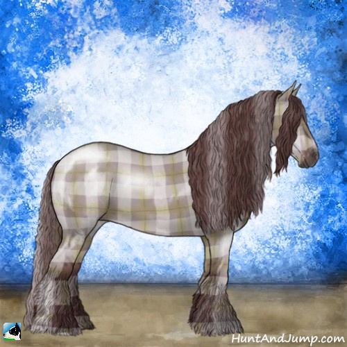 Horse Color:Plaid  Chocolate Grullo Chinchilla 