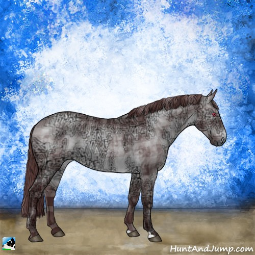 Horse Color:Plaid  Chocolate Brown Chinchilla Ice Rabicano 