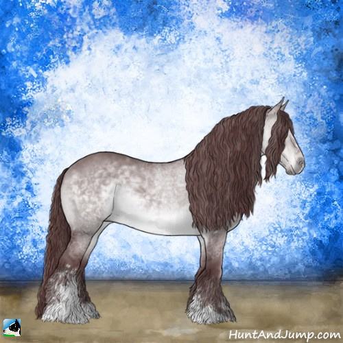 Horse Color:Chocolate Brown Chinchilla Dun Sabino Rabicano 