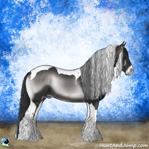 Horse Color:Platinum Brown Onyx Tobiano Rabicano 