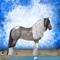 Horse Color:Platinum Brown Dun Tobiano Rabicano