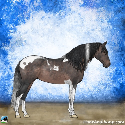 Horse Color:Platinum Brown Tobiano 