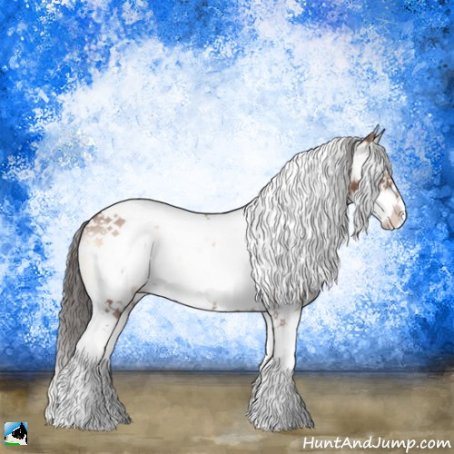 Horse Color:Classic Champagne Onyx Mushroom Sabino Rabicano 
