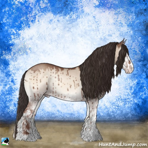 Horse Color:Classic Champagne Onyx Sabino Rabicano Brindle 