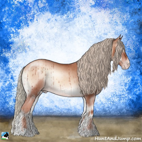 Horse Color:Gold Champagne Onyx Mushroom Rabicano 