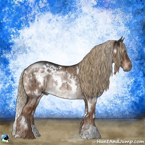 Horse Color:White Spotted Liver Red Dun Rabicano Brindle 