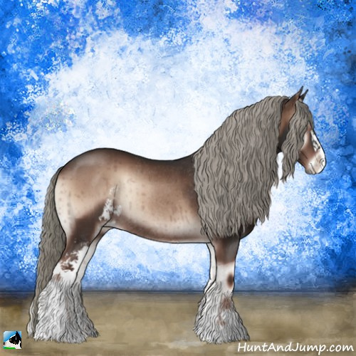 Horse Color:Liver Red Onyx Mushroom Sabino Rabicano Brindle 