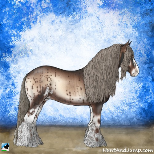 Horse Color:Liver Red Onyx Mushroom Sabino Rabicano 