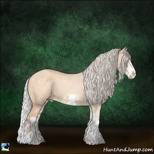 Horse Color:Silver Amber Champagne Dun Splash Frame 