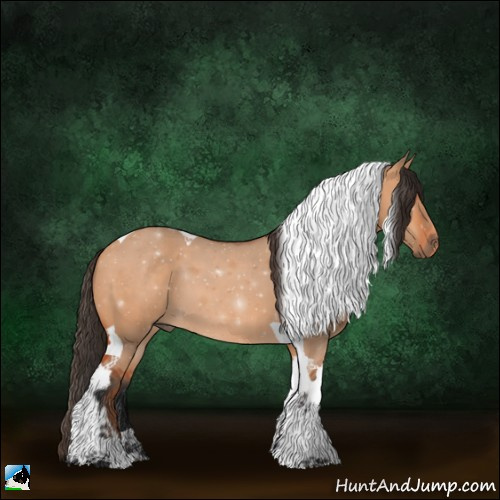 Horse Color:Bay Dun Tobiano 
