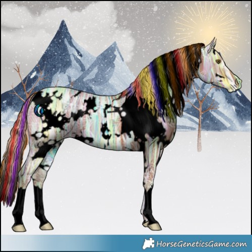 Horse Color:Void Painted White Spotted Chestnut Ice 