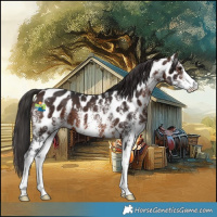 Horse Color:White Spotted Brown Appaloosa 