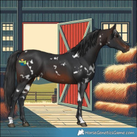 Horse Color:White Spotted Brown 