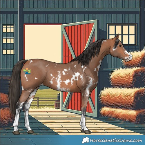 Horse Color:White Spotted Bay Sabino Rabicano 