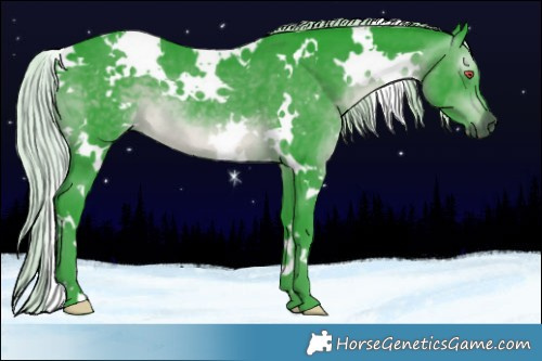 Horse Color:Gray Watercolor White Spotted Silver Black Chinchilla